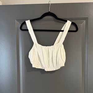 Abercrombie & Fitch White Tank Top - Cropped